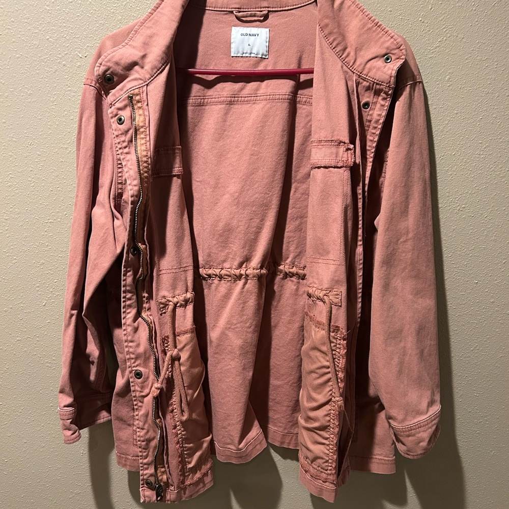 Old Navy Women's Rose Utility Jacket with Drawstring Waist - Picture 4 of 5